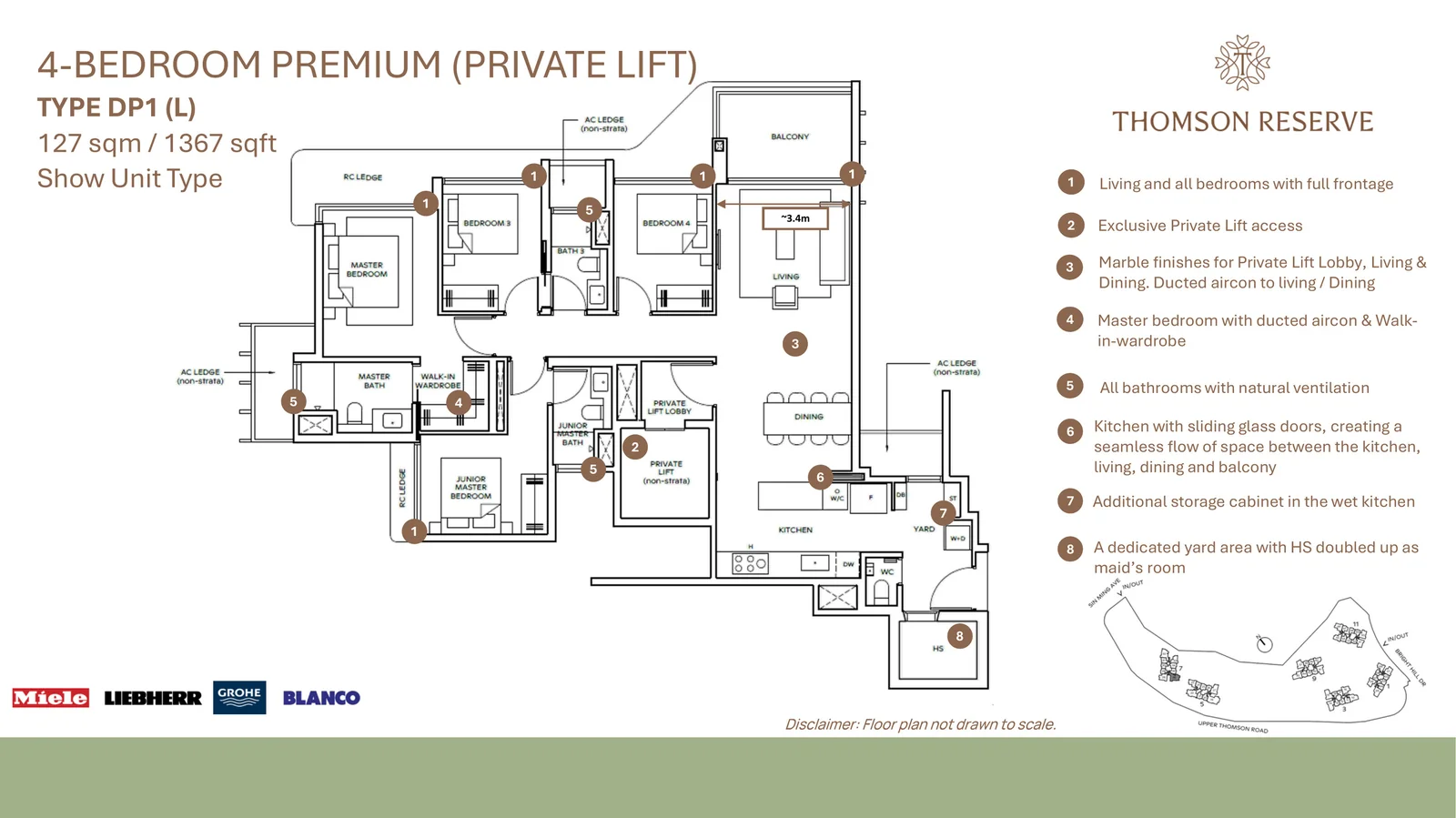 Thomson Reserve 4-Bedroom Premium Type DP1(L) Floor Plan